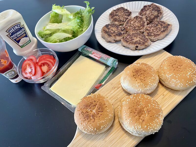 手作りハンバーガーで用意するもの